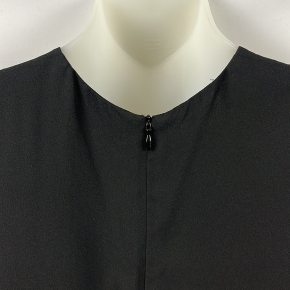 Babaton Hopkins Asymmetrical Sleeveless Black Blouse Tie-front Top Size M - Picture 10 of 13